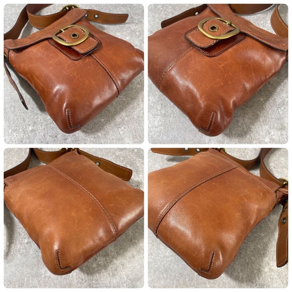 Coach Soho Bleecker Legacy Buckle Flap Bag Whiskey Distressed - Picture 7 of 14